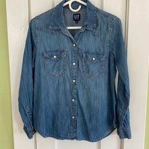 Gap Western Style denim shirt Petite M